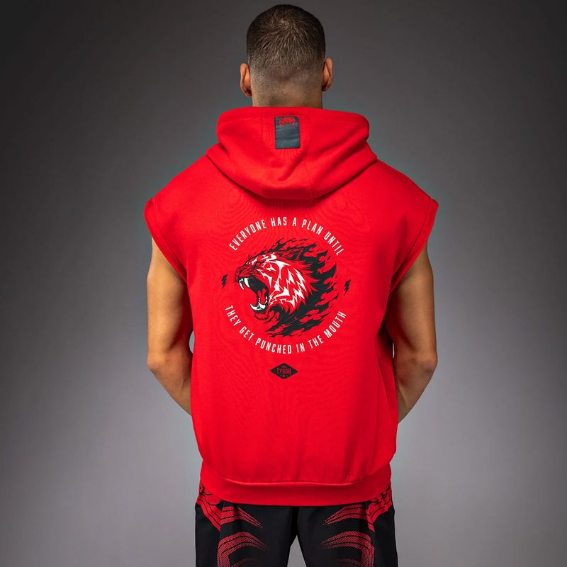 Pánska mikina Venum x Mike Tyson Tiger Sleeveless Hoodie intense red/deep black 3