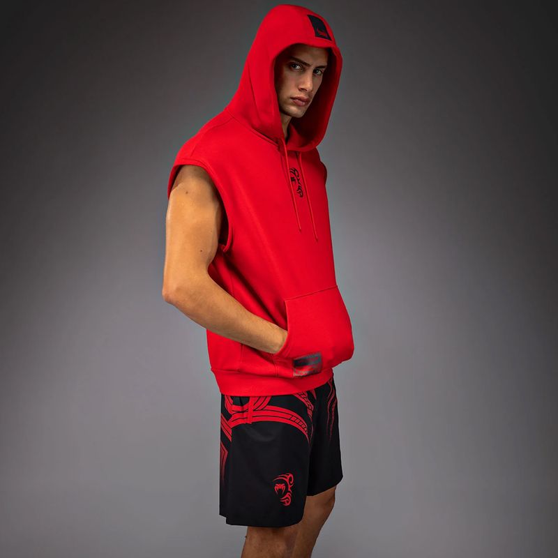 Pánska mikina Venum x Mike Tyson Tiger Sleeveless Hoodie intense red/deep black 4