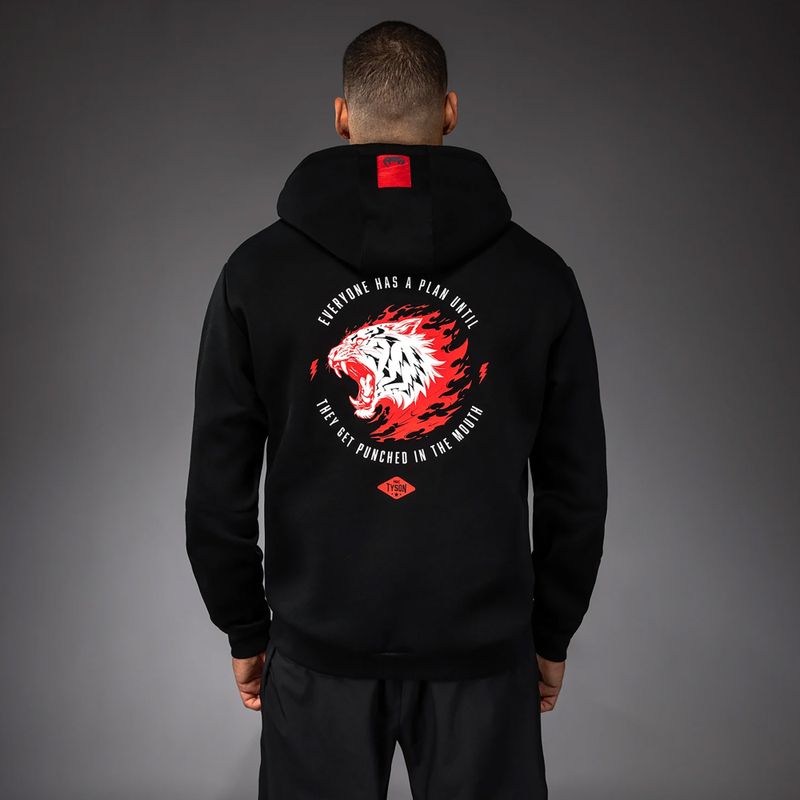 Pánska mikina Venum x Mike Tyson Tiger Hoodie deep black/intense red 2