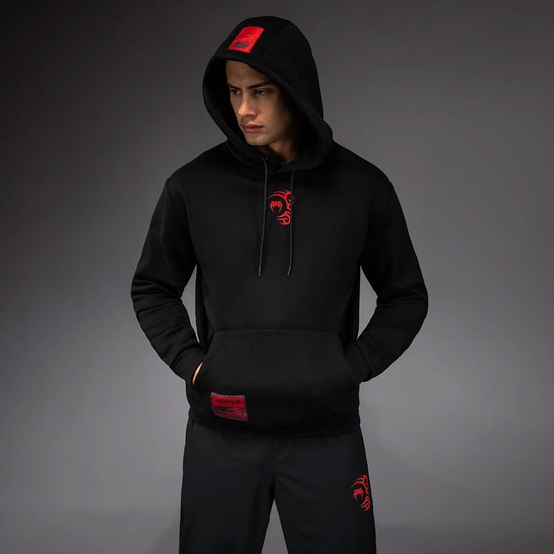 Pánska mikina Venum x Mike Tyson Tiger Hoodie deep black/intense red 4