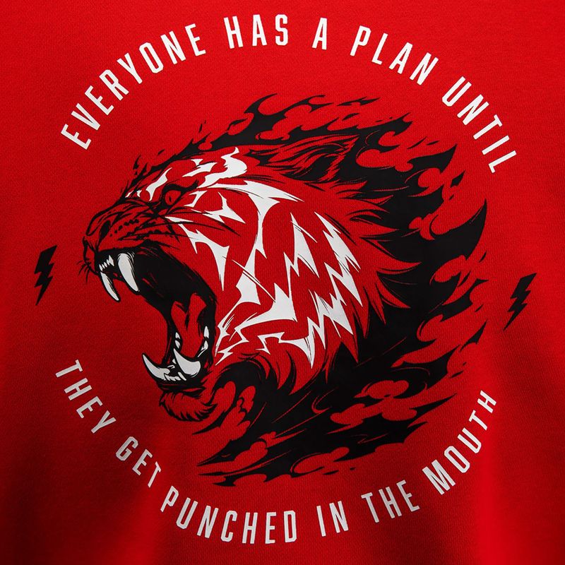 Pánska mikina Venum x Mike Tyson Tiger Hoodie intense red/deep black 8