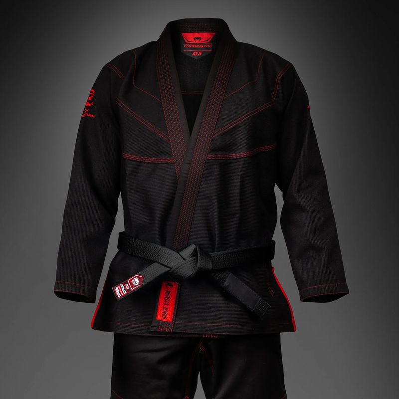 Kimono GI do brazílskeho jiu-jitsu Venum Roger Gracie Academy BJJ black/red 3