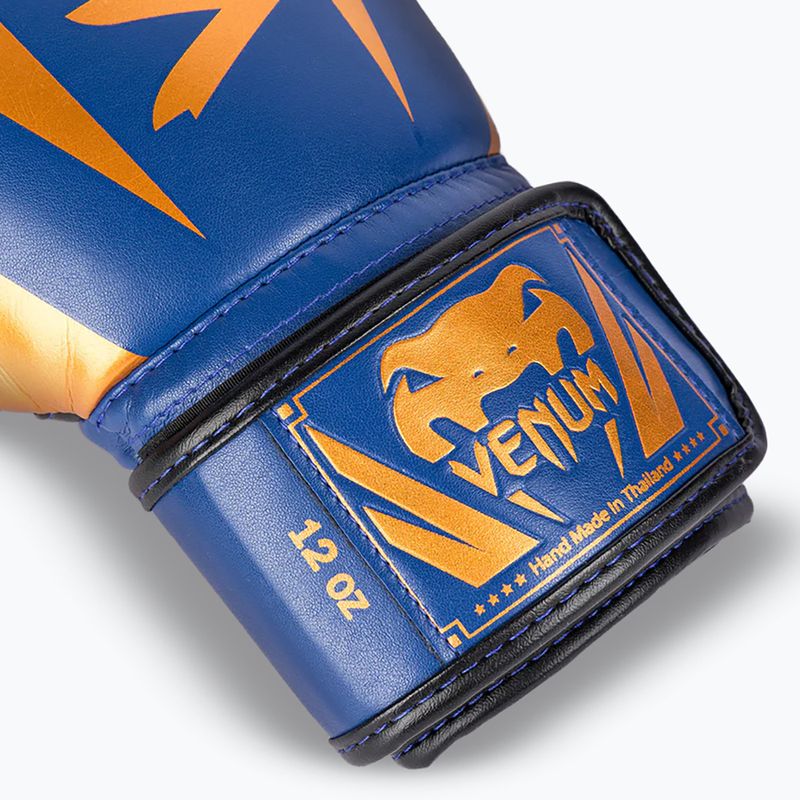Boxerské rukavice Venum Elite blue/black/copper 3