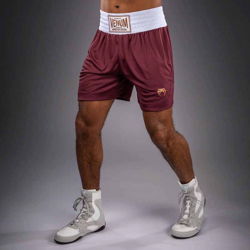 Pánske tréningové šortky Venum Classic Boxing burgundy 4