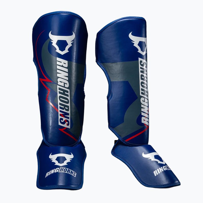 Chrániče holení a chodidiel Venum Ringhorns Charger Shin navy blue/red 2