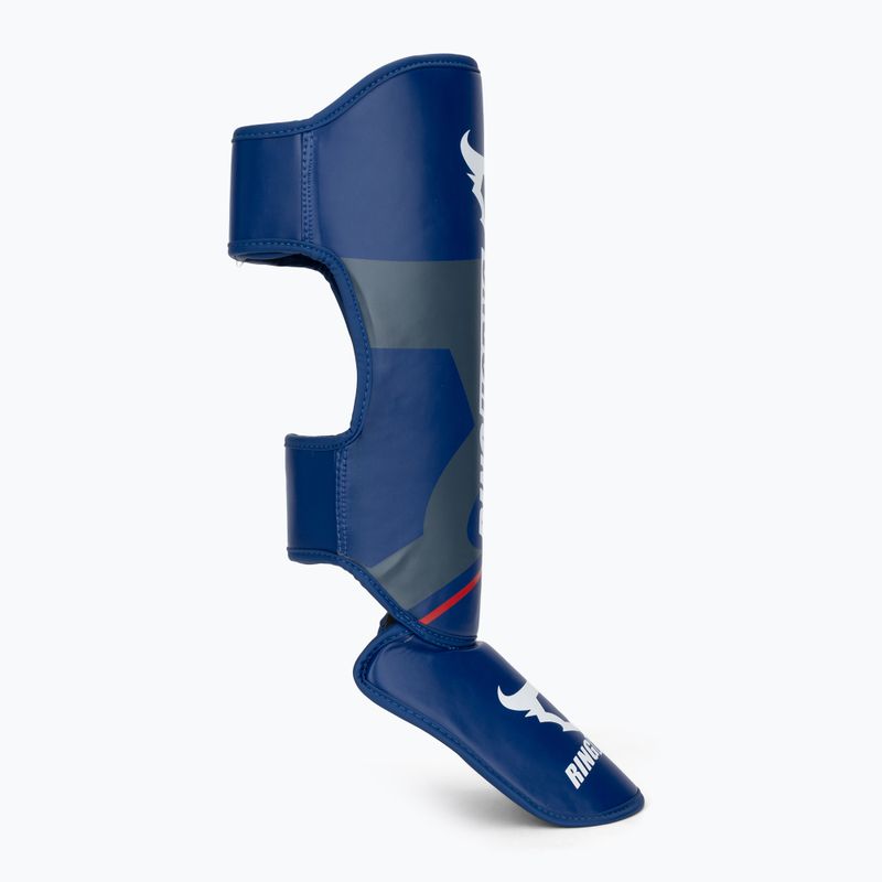 Chrániče holení a chodidiel Venum Ringhorns Charger Shin navy blue/red 2