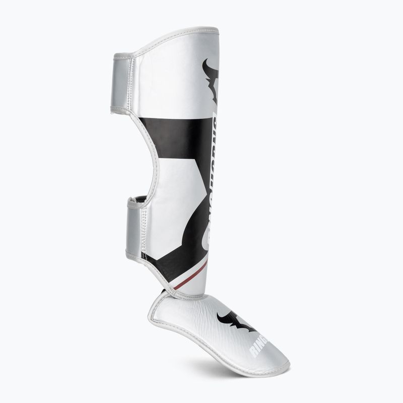Chrániče holení a chodidiel Venum Ringhorns Charger Shin silver/black 2