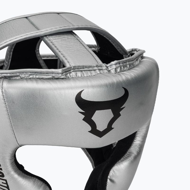 Boxerská prilba Venum Ringhorns Charger Headgear silver/black 4
