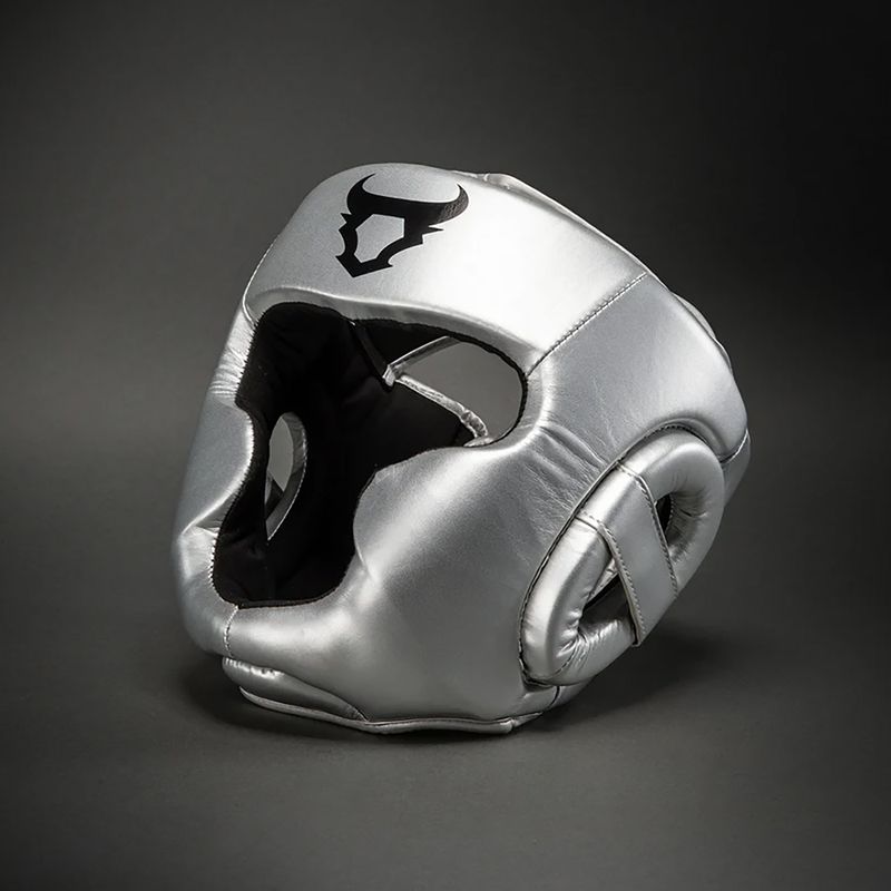 Boxerská prilba Venum Ringhorns Charger Headgear silver/black 2