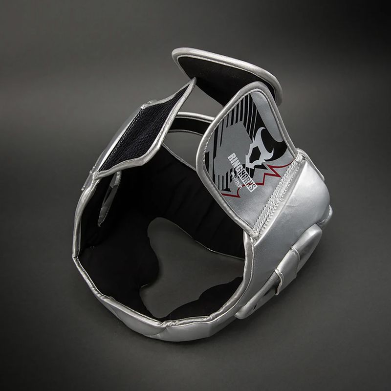 Boxerská prilba Venum Ringhorns Charger Headgear silver/black 4