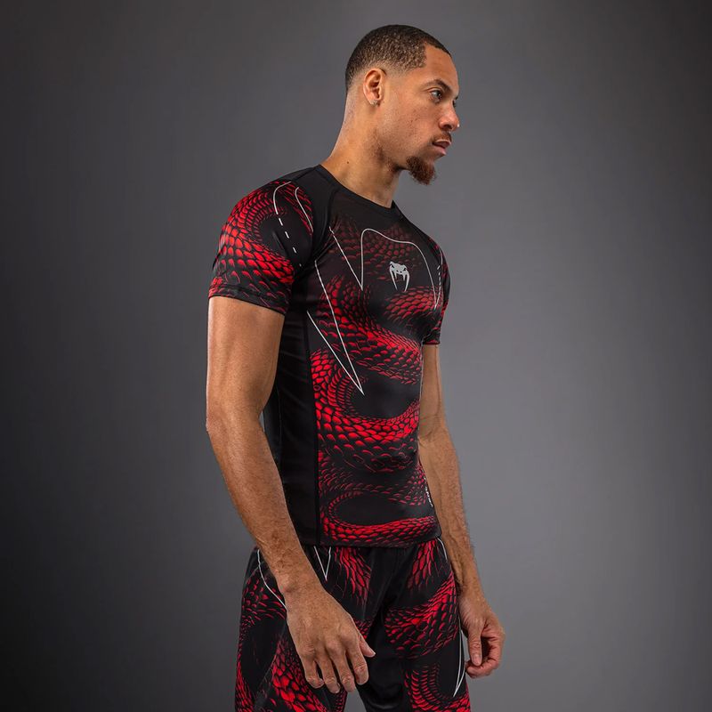 Pánsky rashguard Venum Matupa Short Sleeve black/red/silver 3