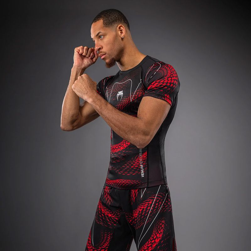 Pánsky rashguard Venum Matupa Short Sleeve black/red/silver 4