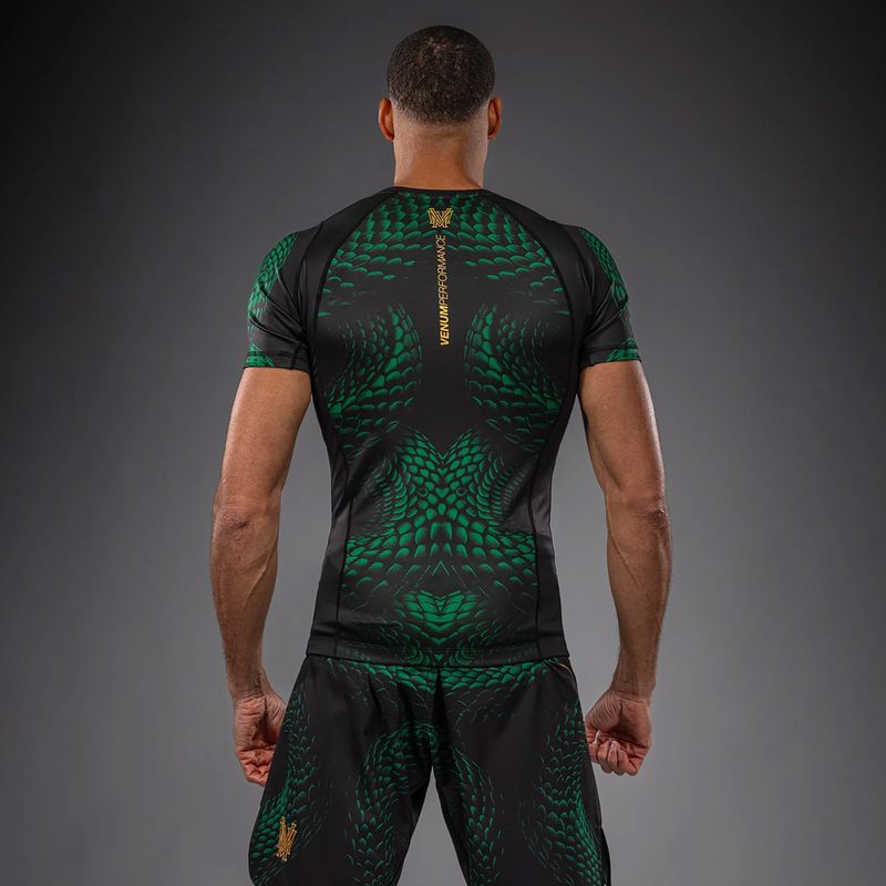 Pánsky rashguard Venum Matupa Short Sleeve black/green/gold 2
