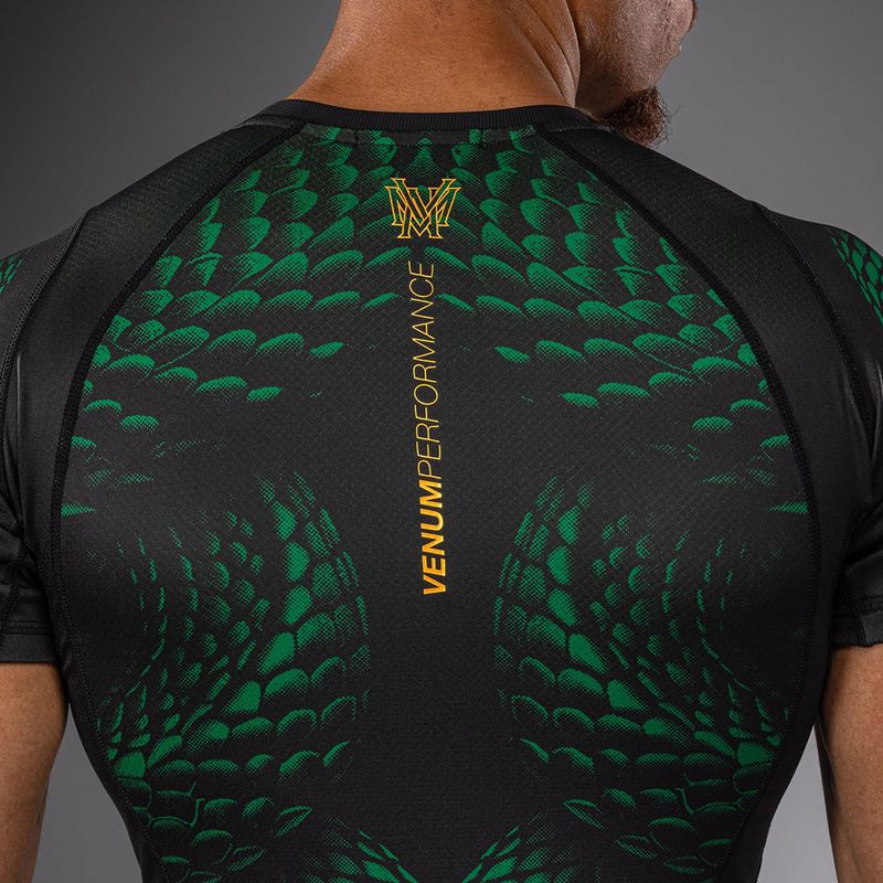 Pánsky rashguard Venum Matupa Short Sleeve black/green/gold 5