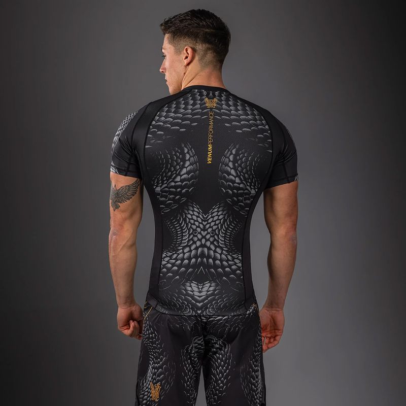 Pánsky rashguard Venum Matupa Short Sleeve black/grey/gold 2