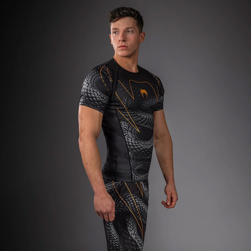 Pánsky rashguard Venum Matupa Short Sleeve black/grey/gold 3