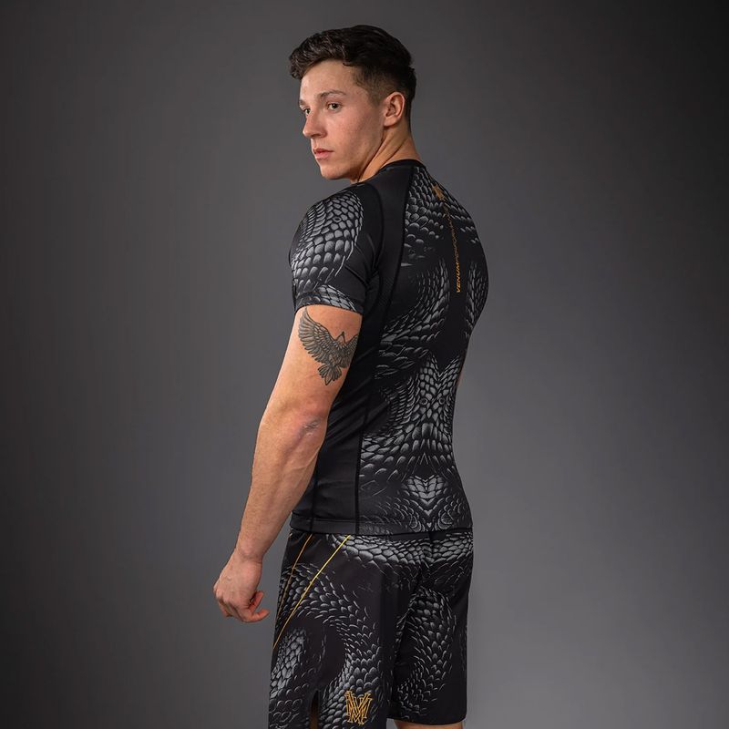 Pánsky rashguard Venum Matupa Short Sleeve black/grey/gold 4