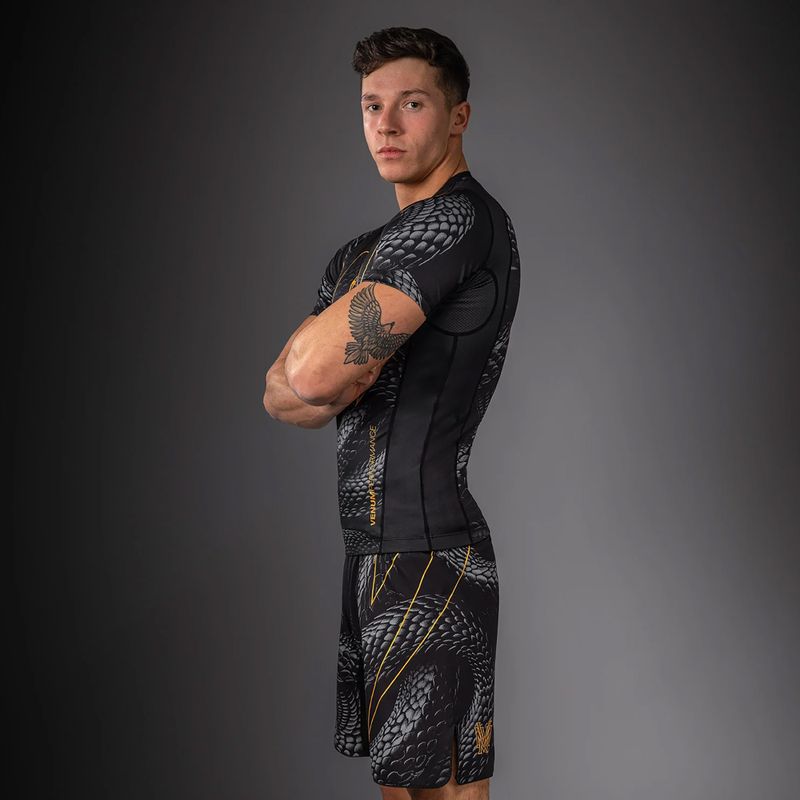 Pánsky rashguard Venum Matupa Short Sleeve black/grey/gold 5