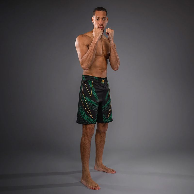 Pánske tréningové šortky Venum Matupa Fightshorts black/green/gold 2