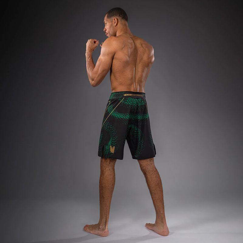 Pánske tréningové šortky Venum Matupa Fightshorts black/green/gold 4