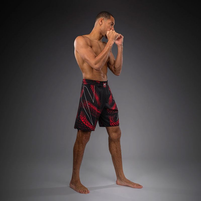 Pánske tréningové šortky Venum Matupa Fightshorts black/red/silver 2