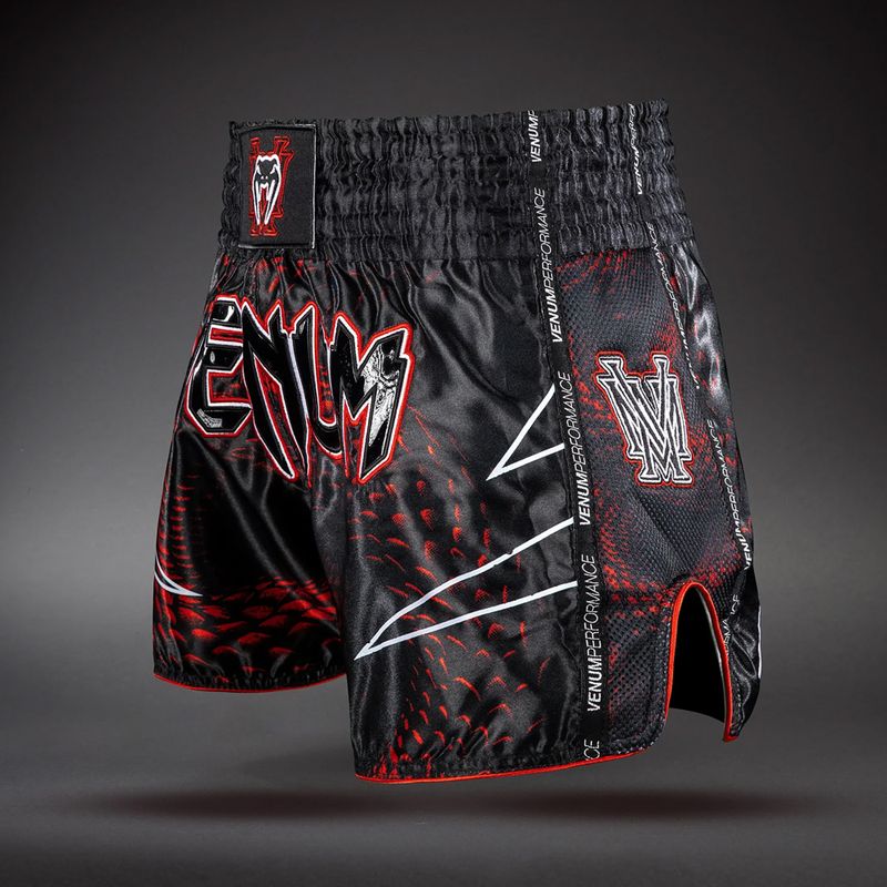 Pánske tréningové šortky Venum Matupa Muay Thai black/red/silver 4