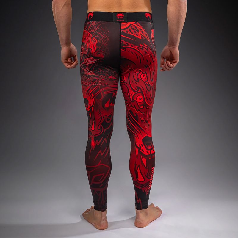 Pánske tréningové legíny Venum Wolf Attack Spats black/red 3