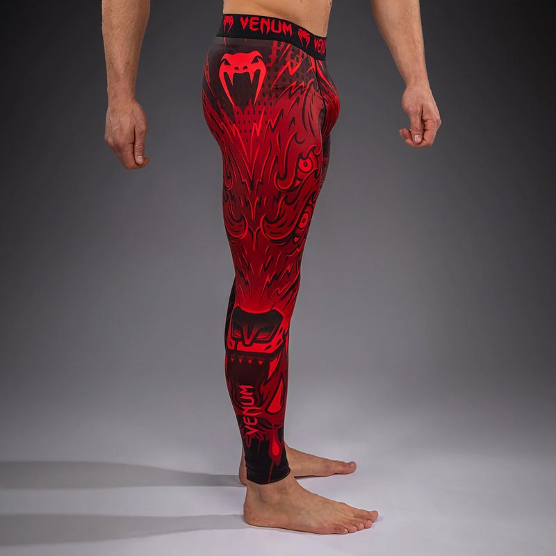 Pánske tréningové legíny Venum Wolf Attack Spats black/red 5