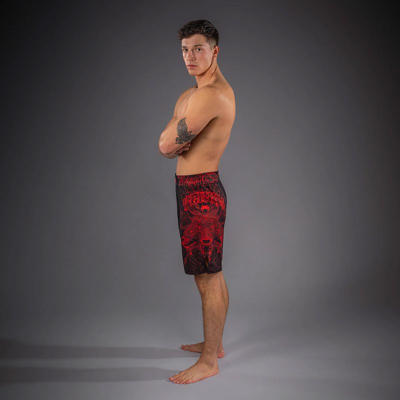 Pánske tréningové šortky Venum Wolf Atak Fightshorts black/red 2