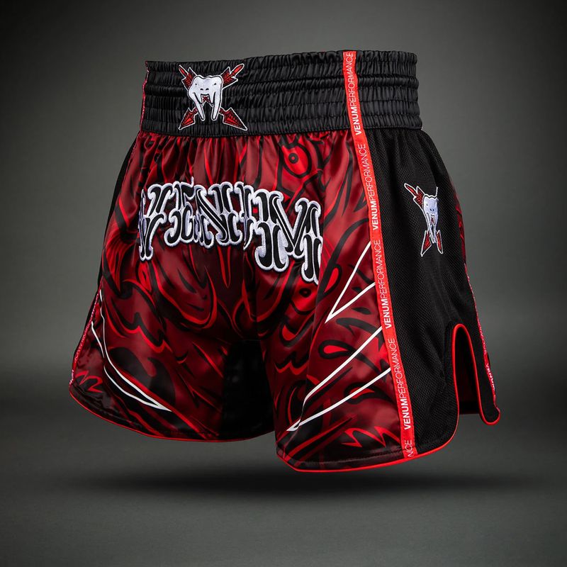 Pánske tréningové šortky Venum Wolf Attack Muay Thai Shorts black/red 4