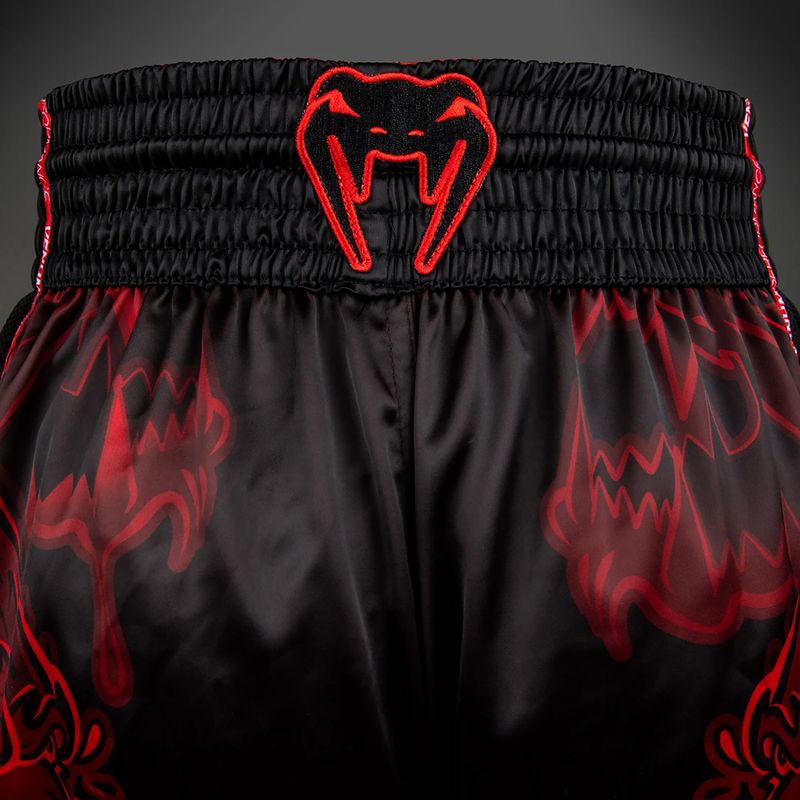 Pánske tréningové šortky Venum Wolf Attack Muay Thai Shorts black/red 7