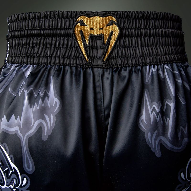 Pánske tréningové šortky Venum Wolf Attack Muay Thai Shorts black/grey 6