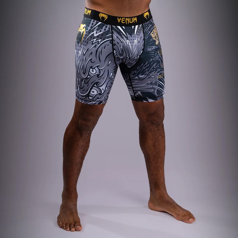 Pánske tréningové šortky Venum Wolf Attack Vale Tudo Shorts black/grey 2