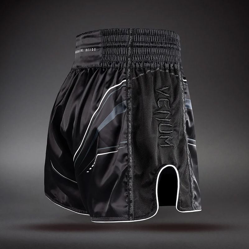 Pánske tréninkové šortky Venum Streamline Muay Thai black/white 4