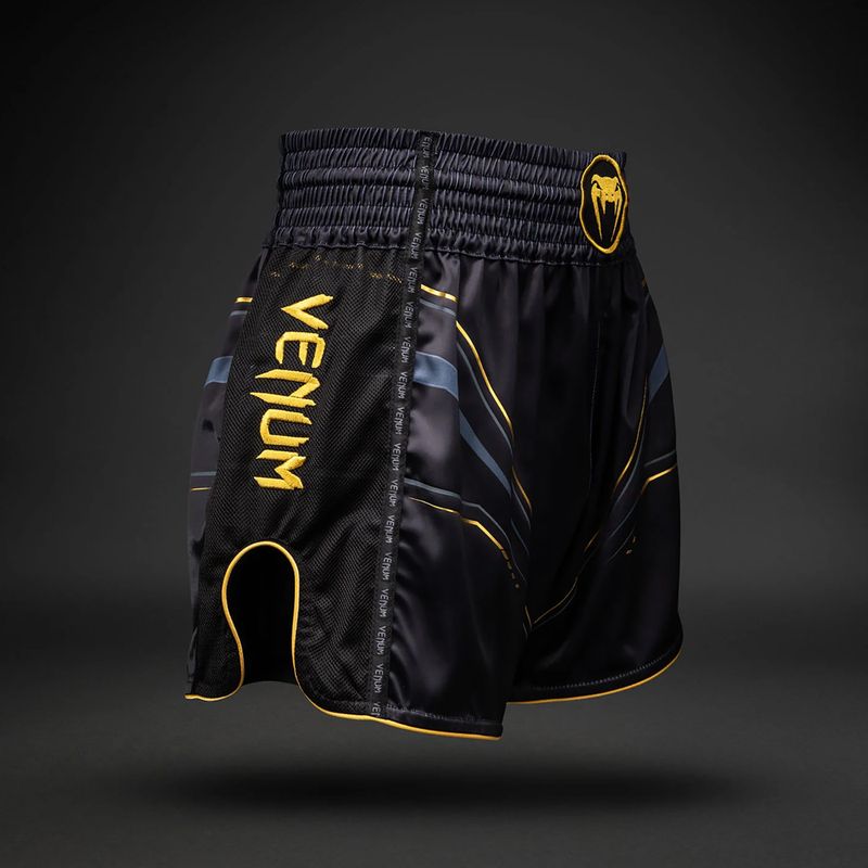 Pánske tréninkové šortky Venum Streamline Muay Thai black/gold 3