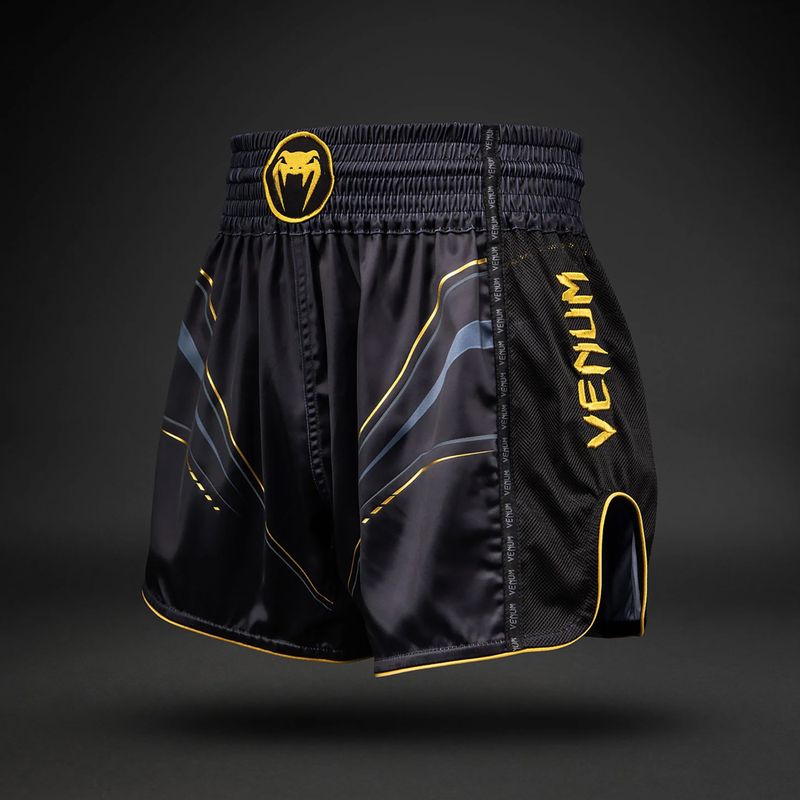 Pánske tréninkové šortky Venum Streamline Muay Thai black/gold 4