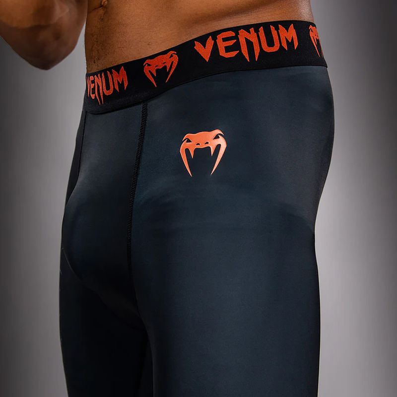 Pánske tréningové legíny Venum Thunder Dragon Spats Black/Grey/Copper 6