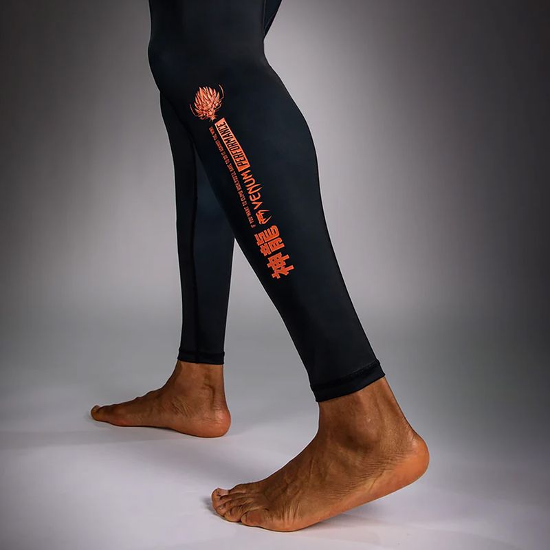 Pánske tréningové legíny Venum Thunder Dragon Spats Black/Grey/Copper 7