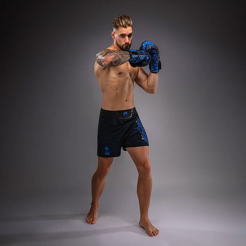 Pánske tréninkové šortky Venum Thunder Dragon Black/Royal Blue 4