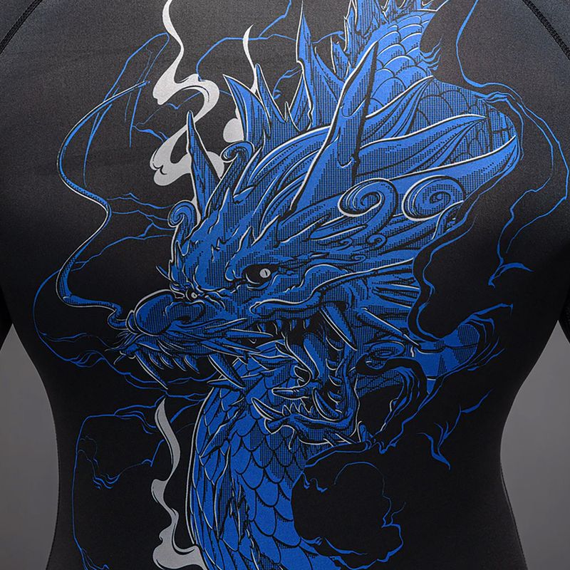 Pánsky rashguard s dlhým rukávom Venum Thunder Dragon black/royal blue 5