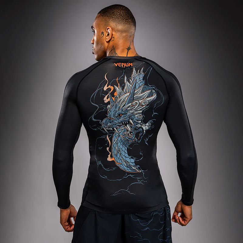Rashguard longsleeve Venum Thunder Dragon black/grey/copper 2