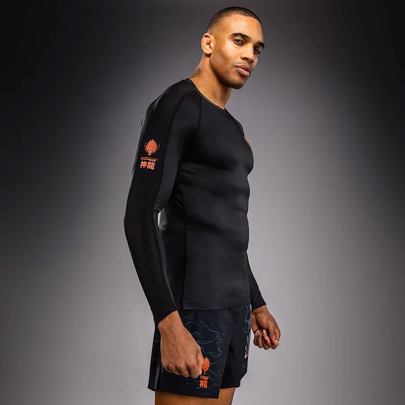 Pánsky rashguard s dlhým rukávom Venum Thunder Dragon black/grey/copper 3