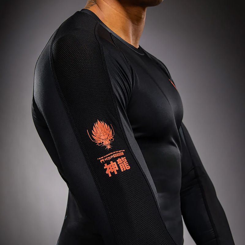 Pánsky rashguard s dlhým rukávom Venum Thunder Dragon black/grey/copper 7