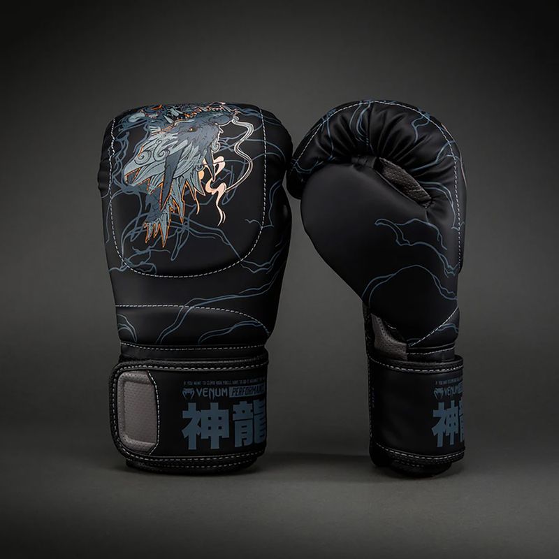 Boxerské rukavice Venum Thunder Dragon Boxing black/grey/copper 2
