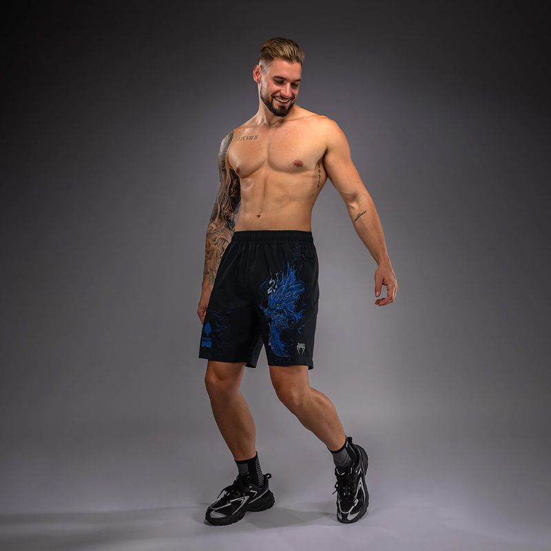 Pánske tréninkové šortky Venum Thunder Dragon Training Black/Royal Blue 2