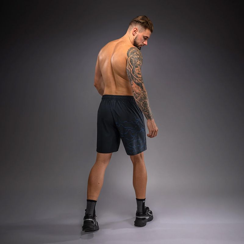 Pánske tréninkové šortky Venum Thunder Dragon Training Black/Royal Blue 3