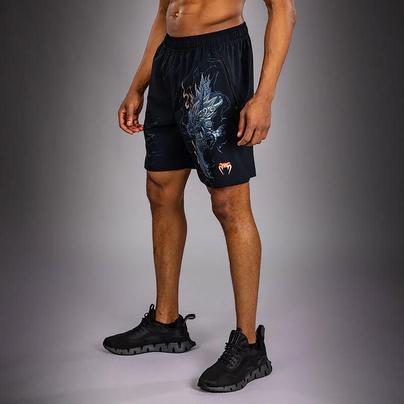 Pánske tréninkové šortky Venum Thunder Dragon Training Black/Grey/Copper 4