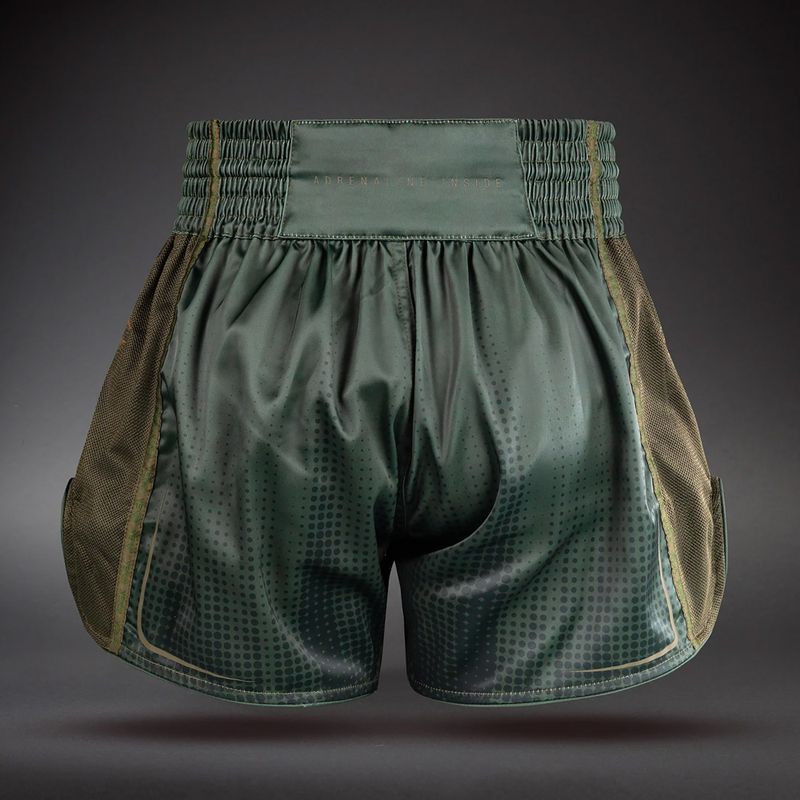 Tréningové šortky Venum Stealth Muay Thai Khaki/Dark Green 2