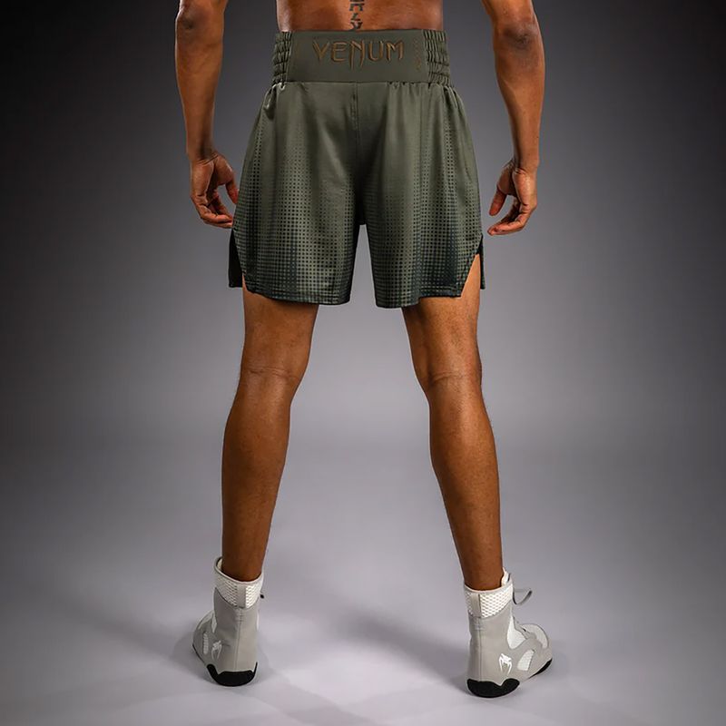 Pánske boxerské šortky Venum Stealth Boxing Khaki/Dark Green 3