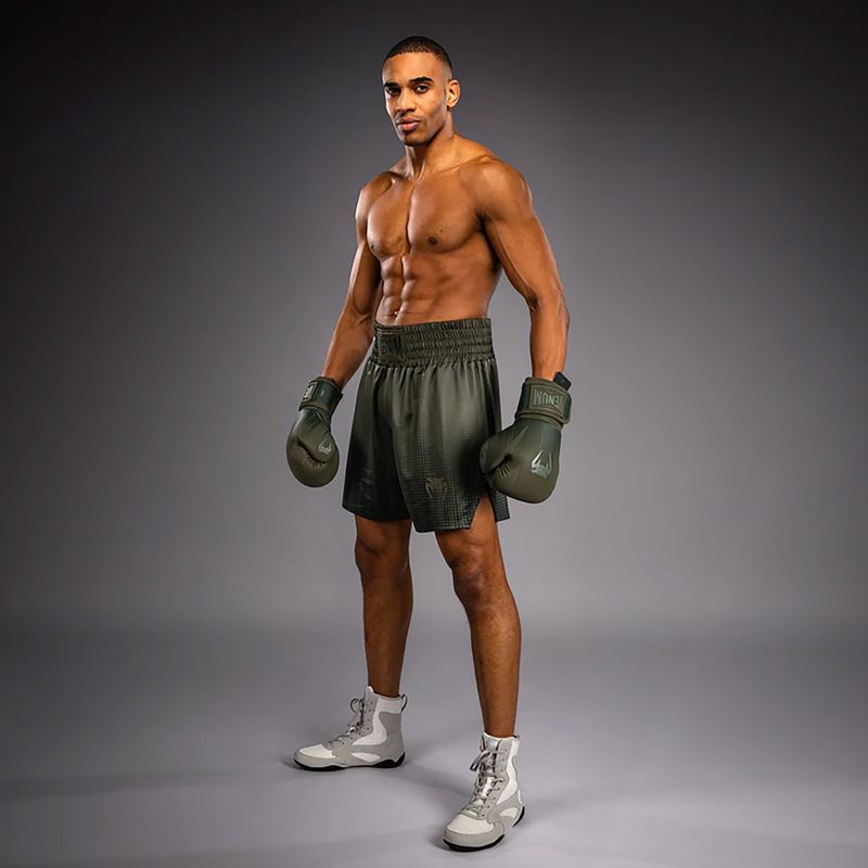 Pánske boxerské šortky Venum Stealth Boxing Khaki/Dark Green 4